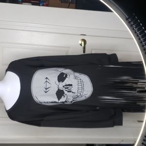 Shein Skull Frayed End Longsleeve Shirt Size 4XL